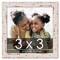 Square Shabby Chic White Picture Frame - UV Acrylic, Foam Board Backing, Hanging Hardware